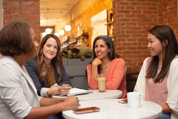 A group of women chatting